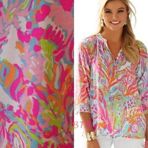 NWT LILLY PULITZER ELSA TOP SCUBA TO CUBA WHITE GRAIL RARE FIND